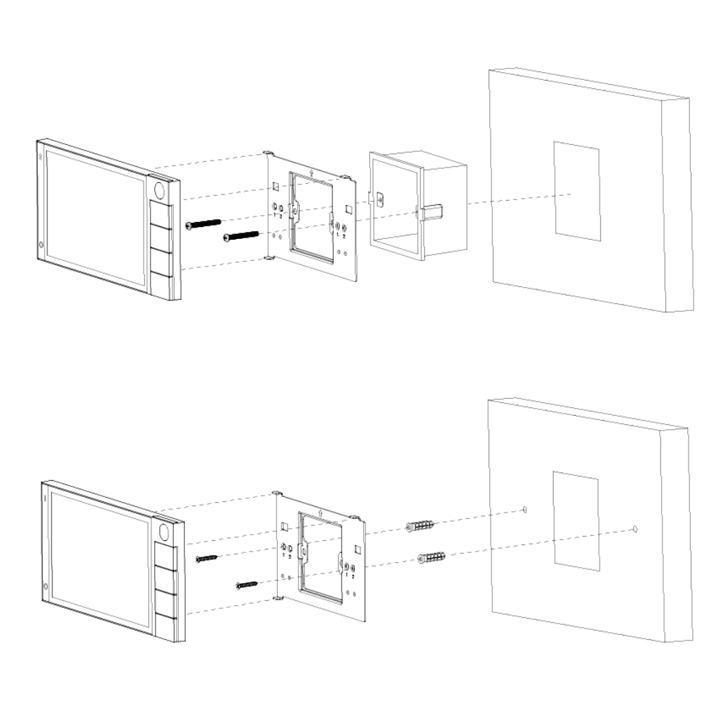 Panel de control interno 7" tàctil 2-hilos WiFi con Android 14
