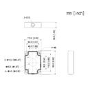 Caja conexiones rectangular con anclaje en 4 puntos para PFW PFB300S PFB303W PFB305W PFB306W