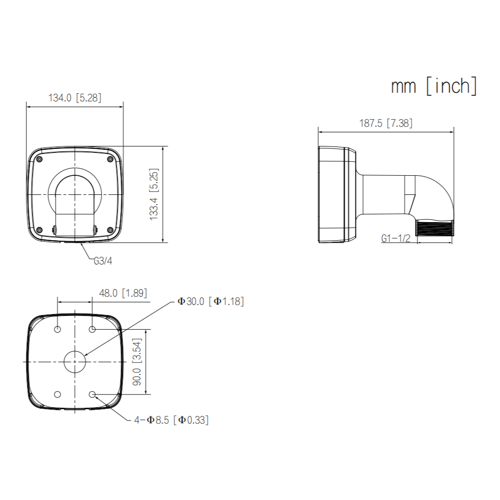 Soporte para montaje en pared para PFA100 PFA101 PFA102 PFA103