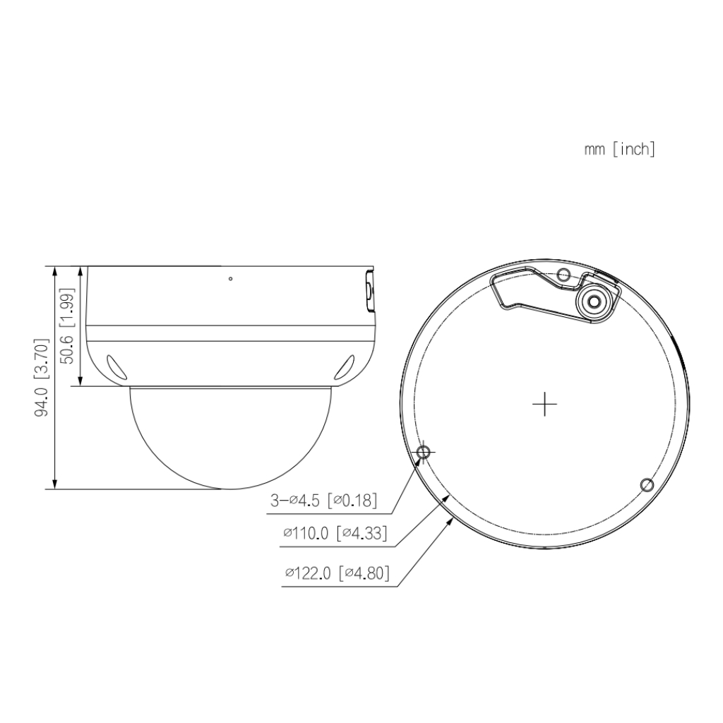 Domo IP H265 2M WDR Deeplight IR50m 2.8mm IK10 IP67 ePoE SD AUDIO MIC E/S AI