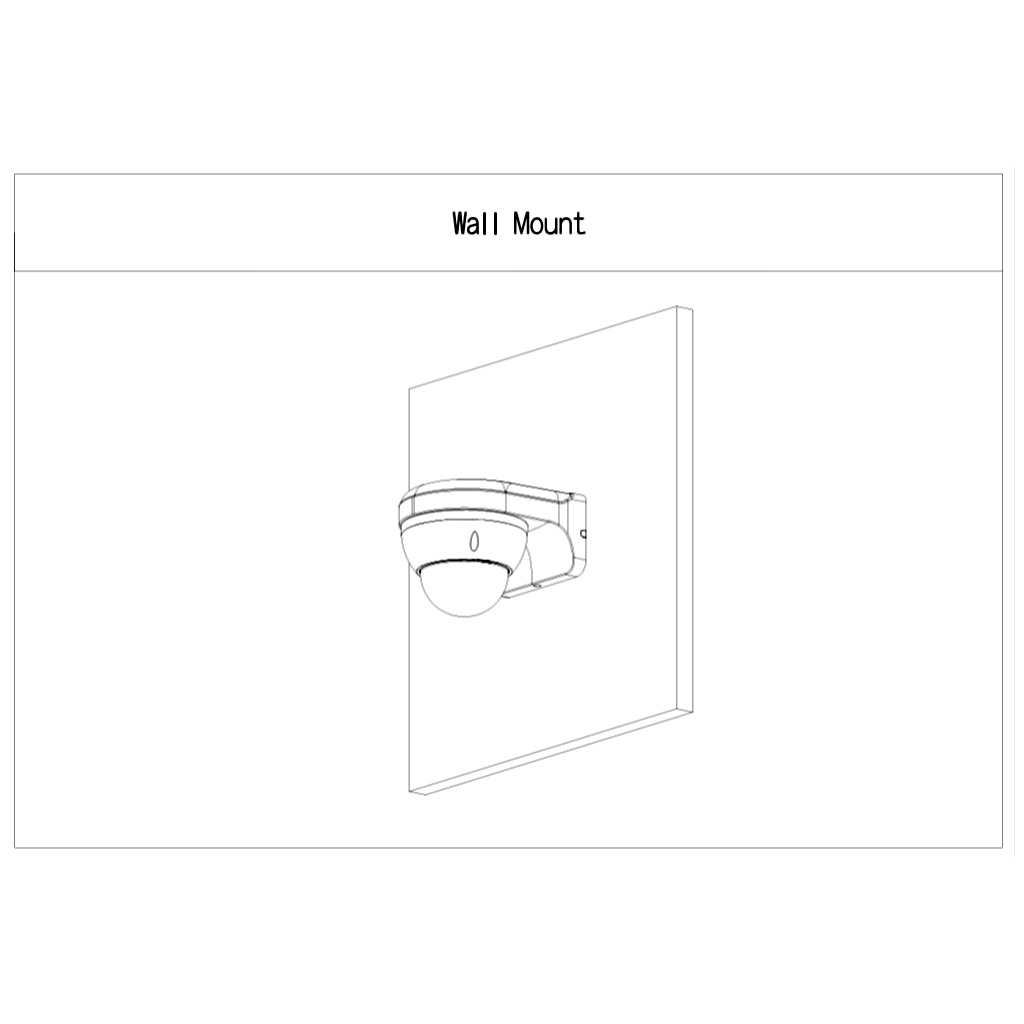 Soporte pared para Domos HDW1 HDW3 HDBW3