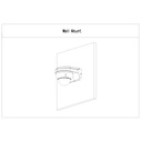 Soporte pared para Domos HDW1 HDW3 HDBW3