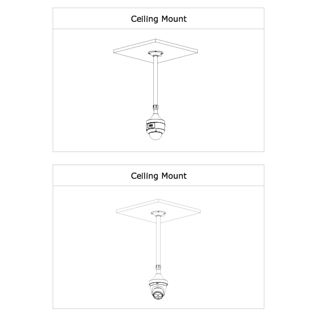 Soporte para montaje en techo para Domos. Ajustable 475-800mm