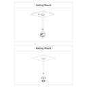 Soporte para montaje en techo para Domos. Ajustable 475-800mm