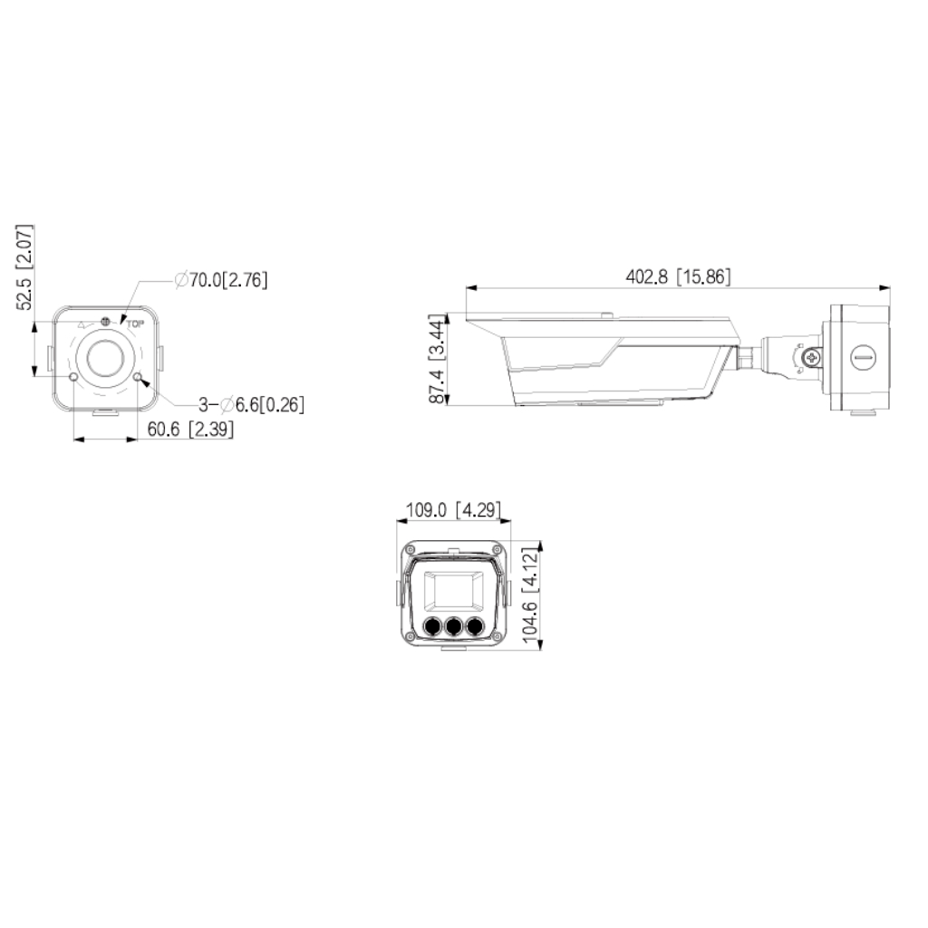 Tubular IP ANPR H265 4MP 3IR850nm 8-32VFM IP68 IK10 PoE E/S AI
