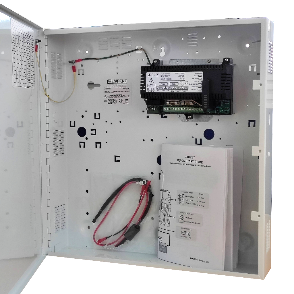 Fuente de alimentación 24V 2A. Para sistemas contra incendios EN54