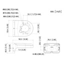 Soporte pared para Domos para Domos y MiniDomos. Color negro