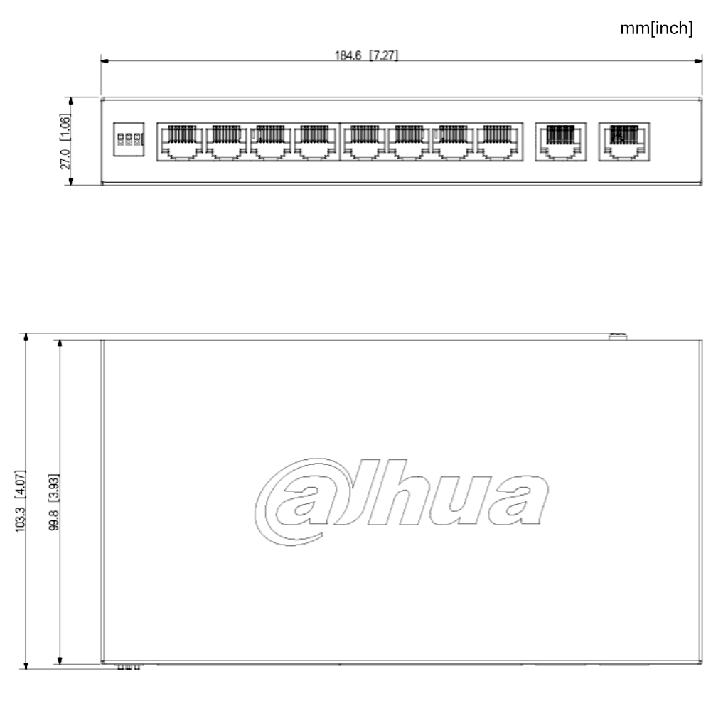 Switch PoE 8 puertos Gigabit + 2RJ45 Uplink Gigabit 110W Gestionable en Cloud Layer2