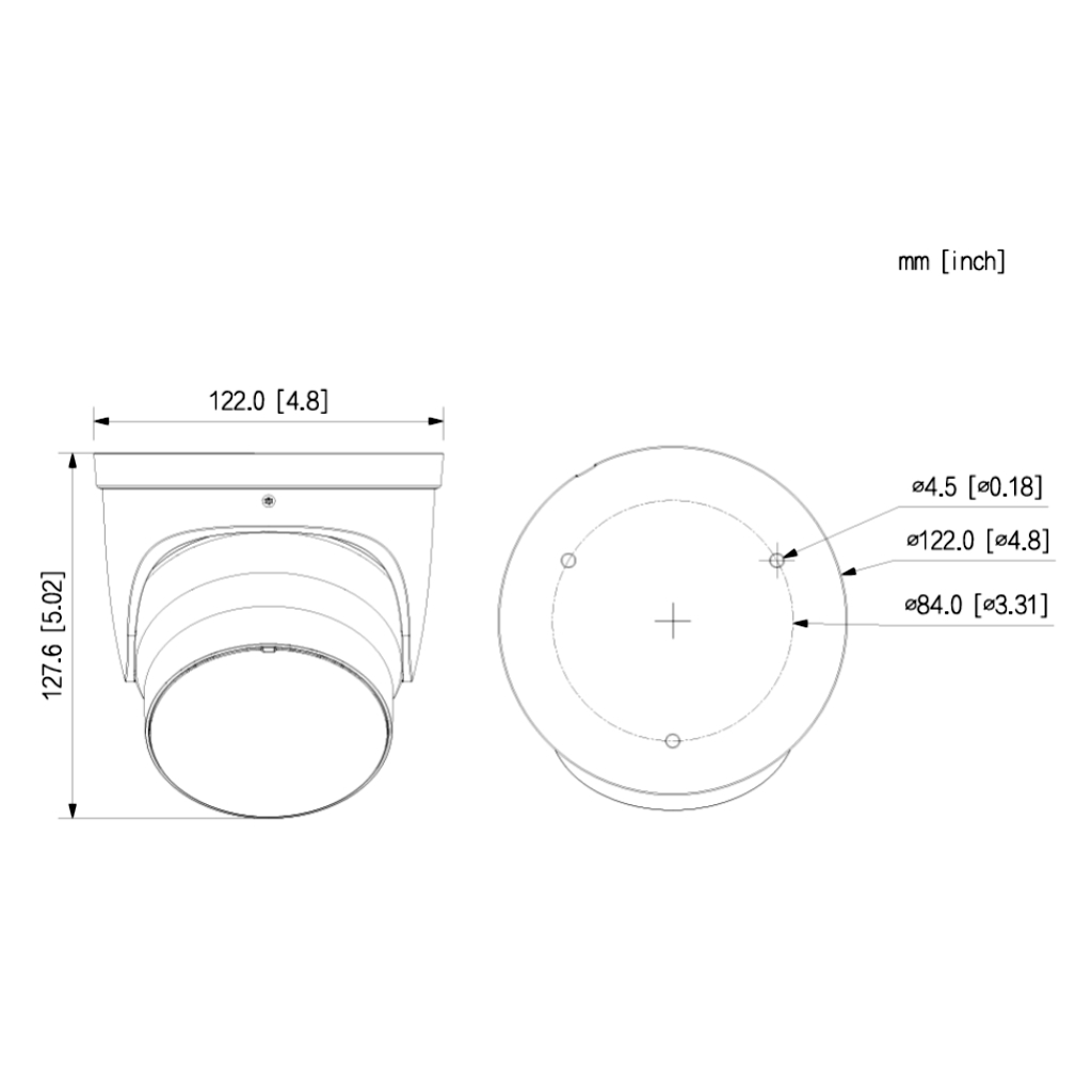 MiniDomo IP WizColor TiOC PRO H265 6M WDR Iluminación Dual LED50m/IR50m 2.7-12VFM IP67 PoE MIC/Altavoz AUDIO E/S AI