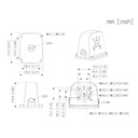 Caja de conexiones IP66 para dos cámaras Bullet y Domo