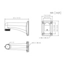 Soporte para montaje en pared para cámaras PTZ