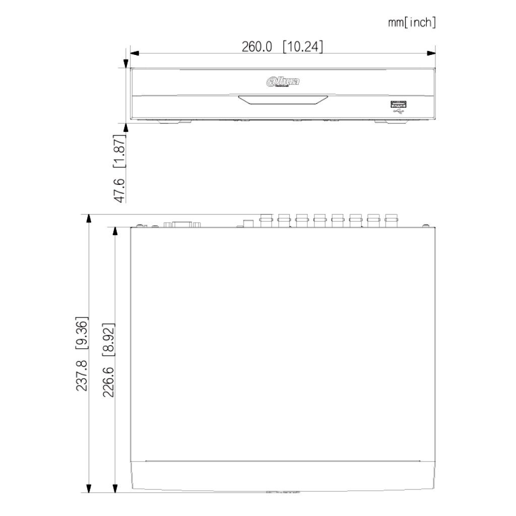 DVR 5EN1 H265 16ch 5M-N@25ips +8IP 6MP 1HDMI 1HDD AI