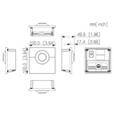 Estación Exterior Modular para Videoportero IP con Cámara y 1 Botón para Series VTO4202F-X. Bucle de inducción auditiva