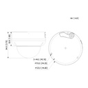 Domo IP H265 4M WDR140dB Iluminación Dual LED50m/IR50m 2.8mm IK10 IP67 ePoE SD AUDIO MIC E/S AI