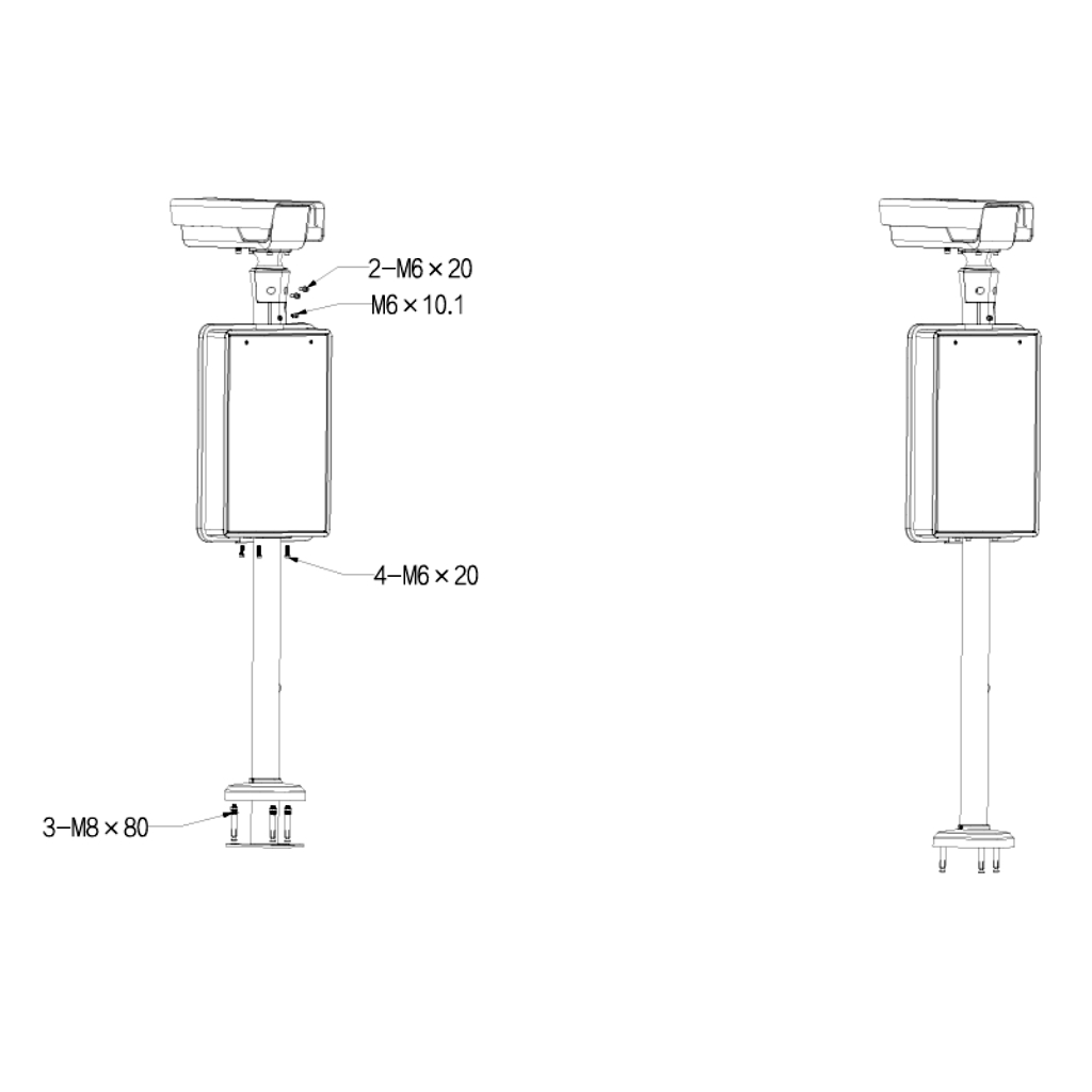 KIT ANPR 4MP de control de entradas y salidas de vehículos AI
