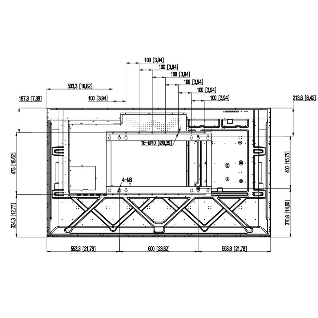 Monitor 75" Dahua para Seguridad 24/7 VGA/HDMI/DP/Audio/USB Multimedia/RS232 16:9 4K
