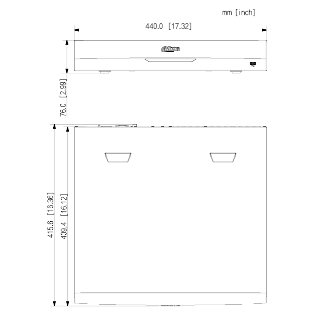 NVR 24ch 448Mbps H265 2xHDMI 24PoE 4HDD E/S AI