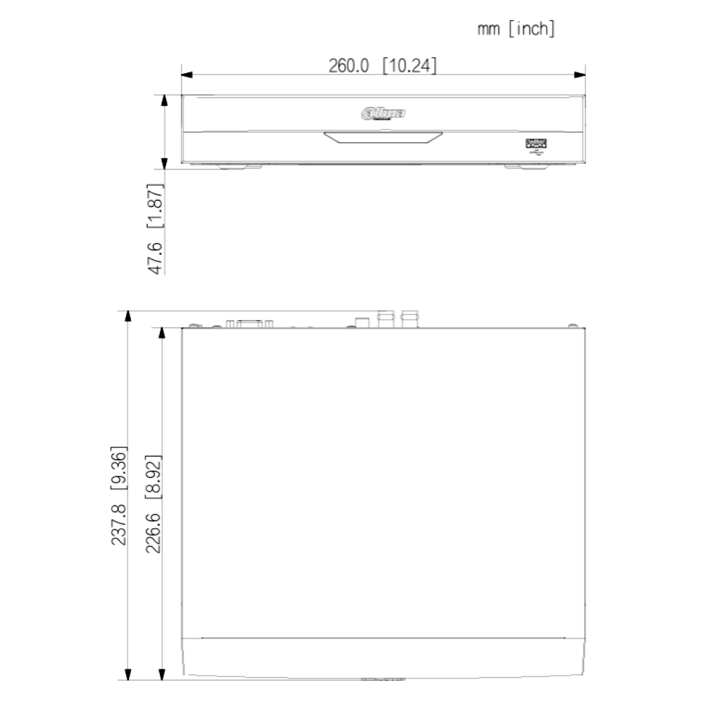 DVR 5EN1 H265 4ch 5M-N@12ips +2IP 6MP 1HDMI 1HDD AI