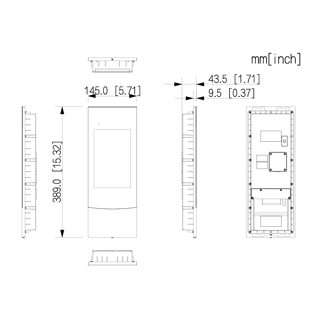 Estación Exterior de Videoportero IP con Cámara 2MP pantalla táctil 8" IP65. Reconocimiento Facial