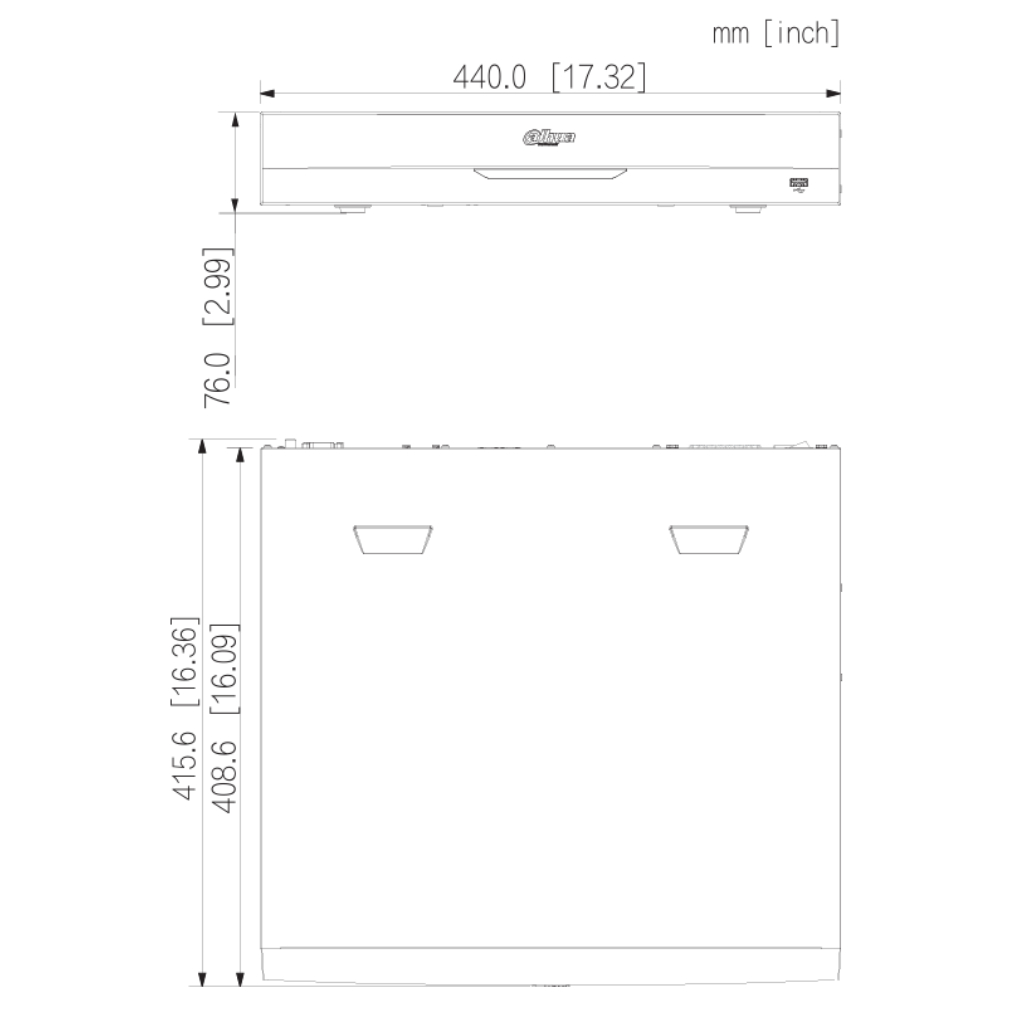 NVR 64ch 444Mbps H265 2xHDMI 4HDD E/S AI