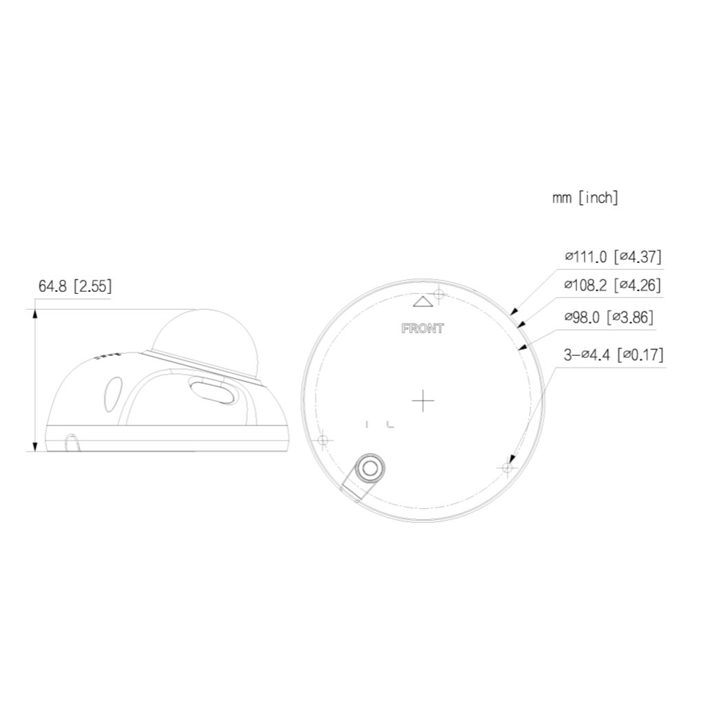 Domo IP H265 4M WDR Iluminación Dual LED30m/IR30m 2.8mm IK10 IP67 PoE MIC AUDIO E/S AI