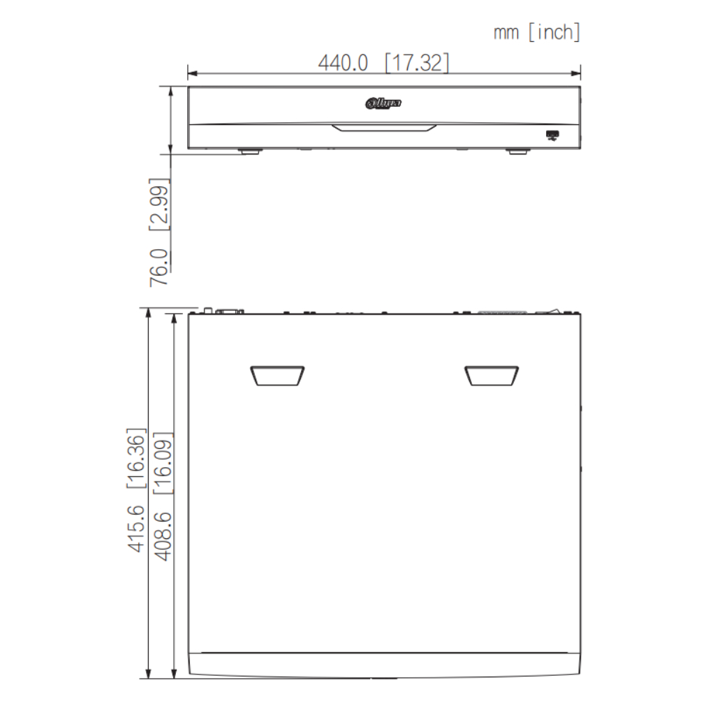 NVR 32ch 448Mbps H265 2xHDMI 4HDD 2RJ45 E/S AI