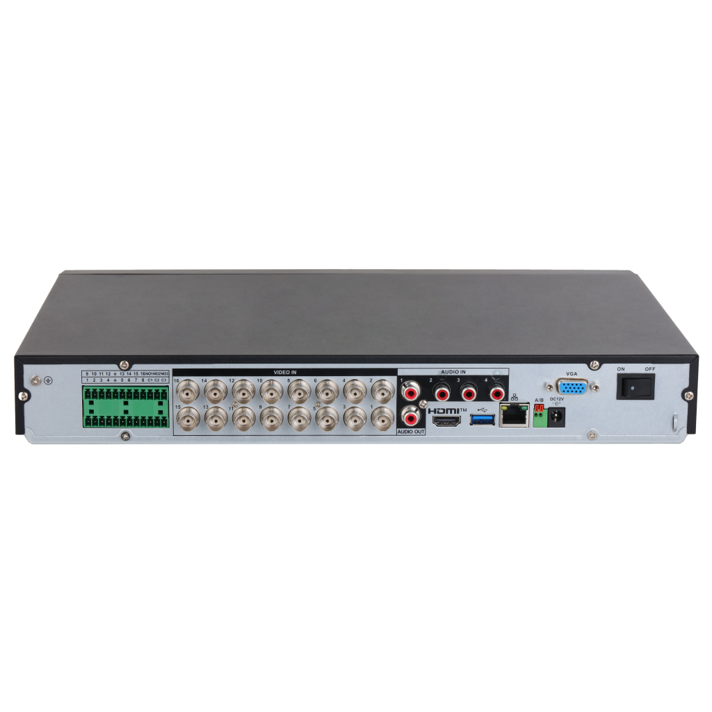 DVR 5EN1 H265 16ch 5M-N/1080P@12ips +8IP 6MP 1HDMI 2HDD E/S AI