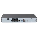 NVR 8ch 144Mbps H265 4K HDMI 8PoE 2HDD