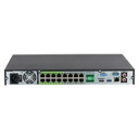 NVR 16ch 448Mbps H265 HDMI 16PoE 2HDD E/S AI