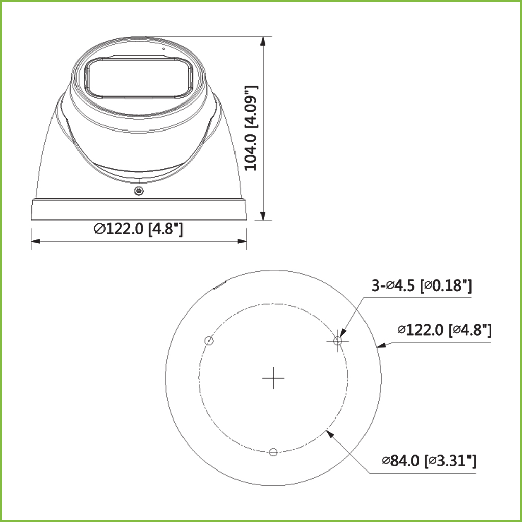 Domo HDCVI 4EN1 2M 1080P DN ICR IR60m 0Lux 2.7-12mm VFM IP67