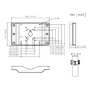 Adaptador a poste para Speed Domo, PTZ y cajas de vigilancia exterior