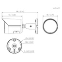Tubular IP 2M H265 WDR Iluminación Dual LED30m/IR30m 2.8mm IP67 PoE MIC AI