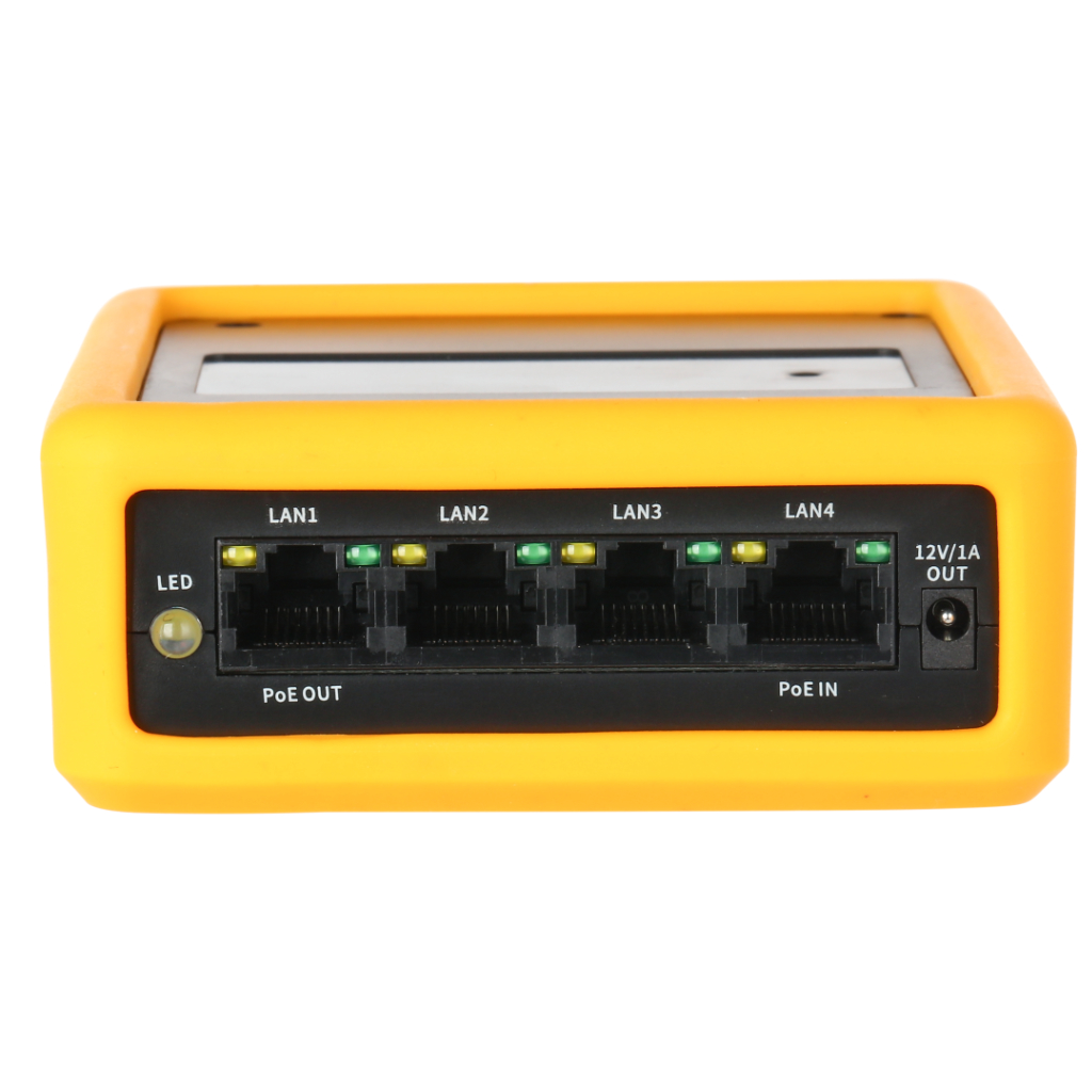 Tester Vídeo IP compacto WiFi 2.4GHz PoE 12Vdc/5V(USB)