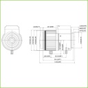 Lente Varifocal MP 6MP 1/2.7&quot; CS AI IR F1.6 2.7~12mm