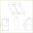 Caja de montaje para insertar y en superficie para VTO4202F-X series