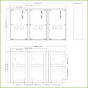 Caja de montaje para insertar y en superficie para VTO4202F-X series