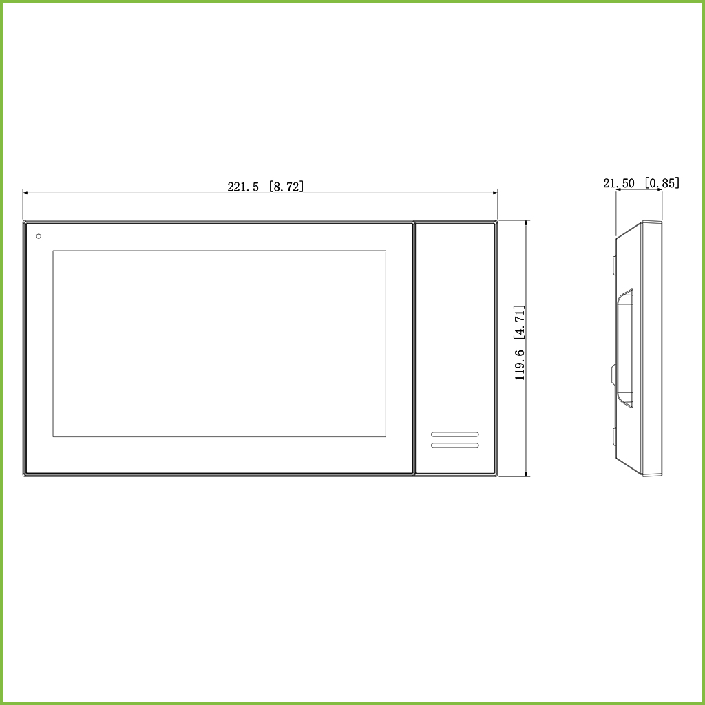 Monitor Interior 7&quot; de Superficie para Videoportero IP PoE SD 6E 1S Alarma Blanco