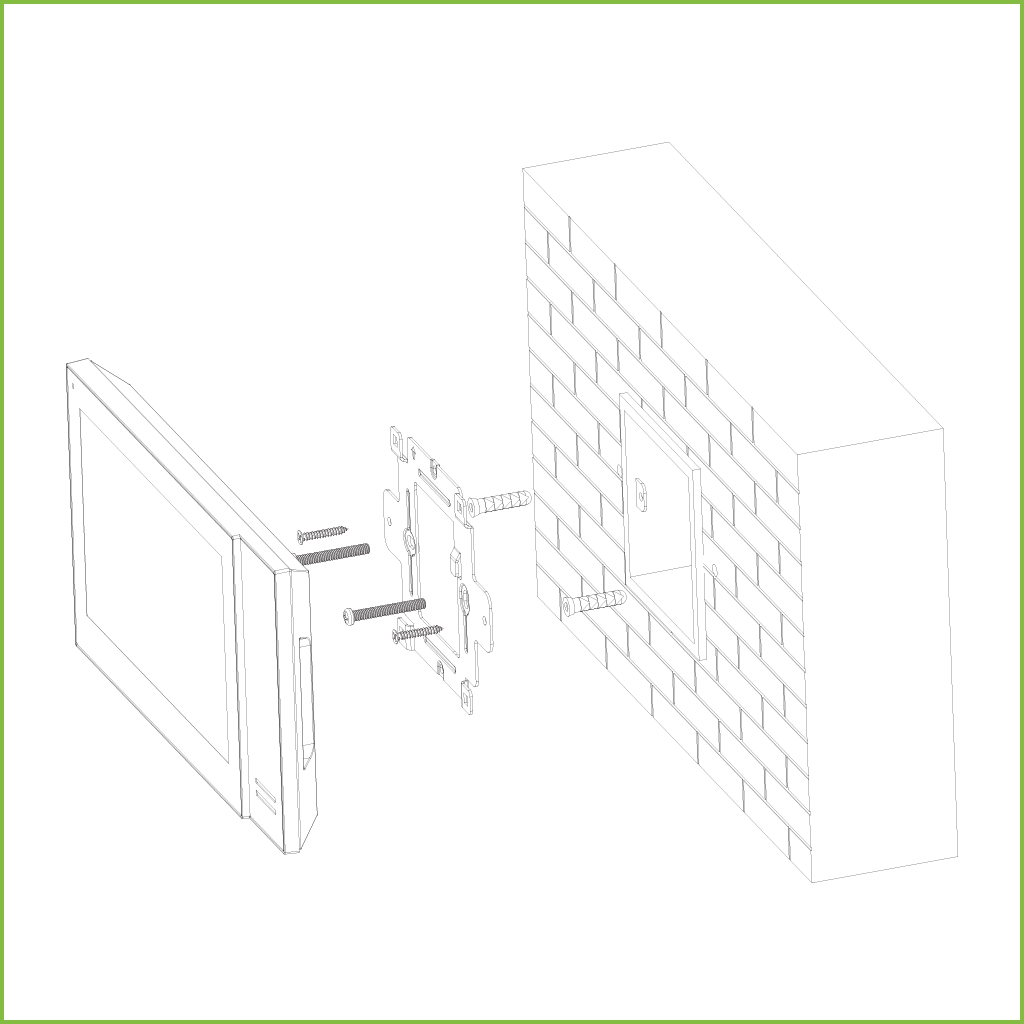 Monitor Interior 7&quot; de Superficie para Videoportero IP PoE SD 6E 1S Alarma Blanco