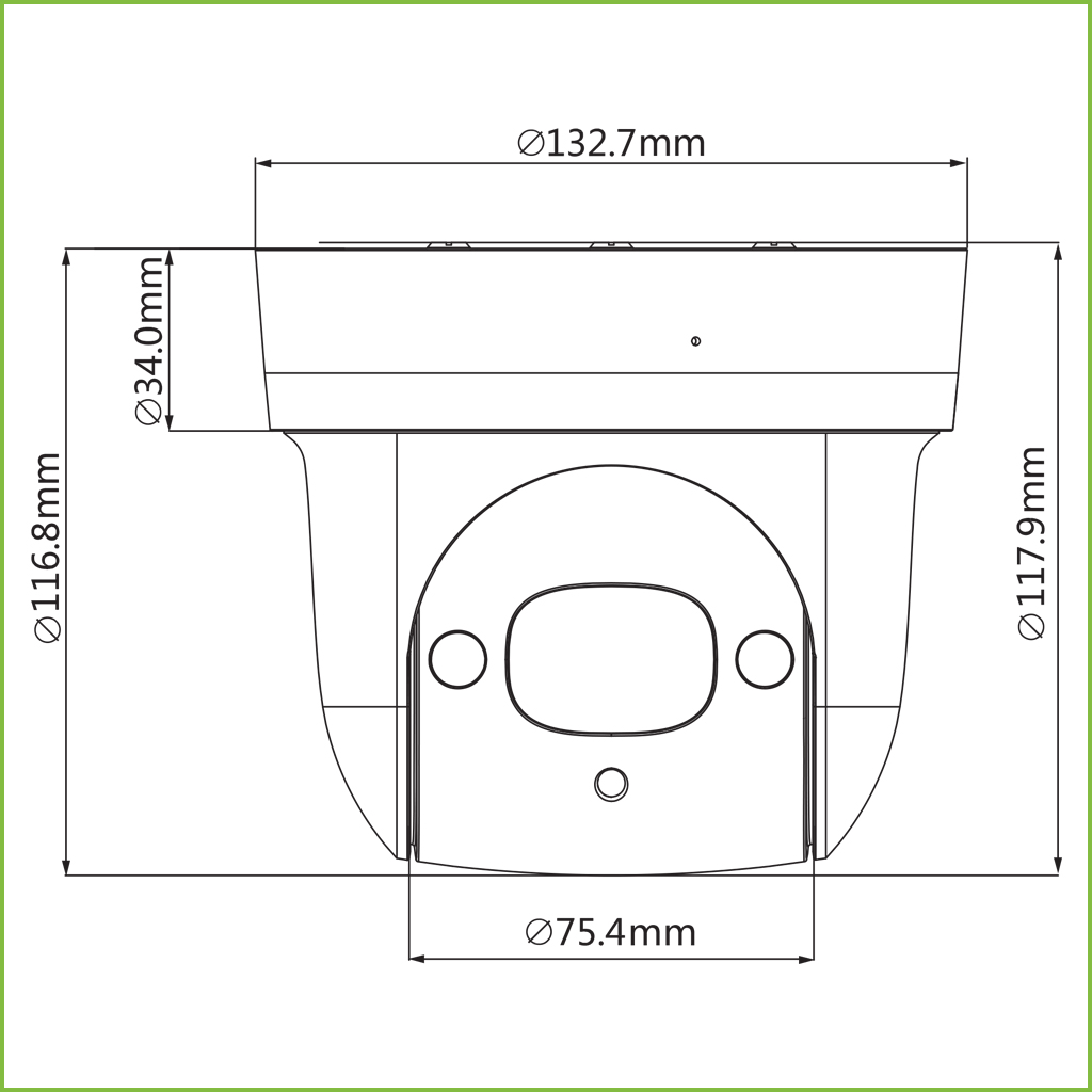 Domo PTZ IP 2M DN WDR Starlight IR30m 4X 3D MIC WiFi