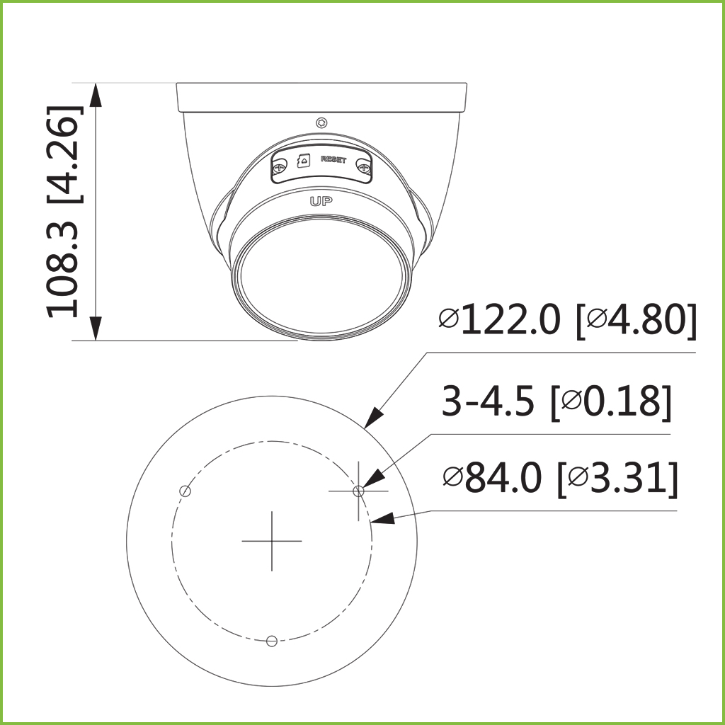 Domo IP H265 5M DN WDR Starlight IVS IR40m 2.7-13.5VFM IP67 PoE SD