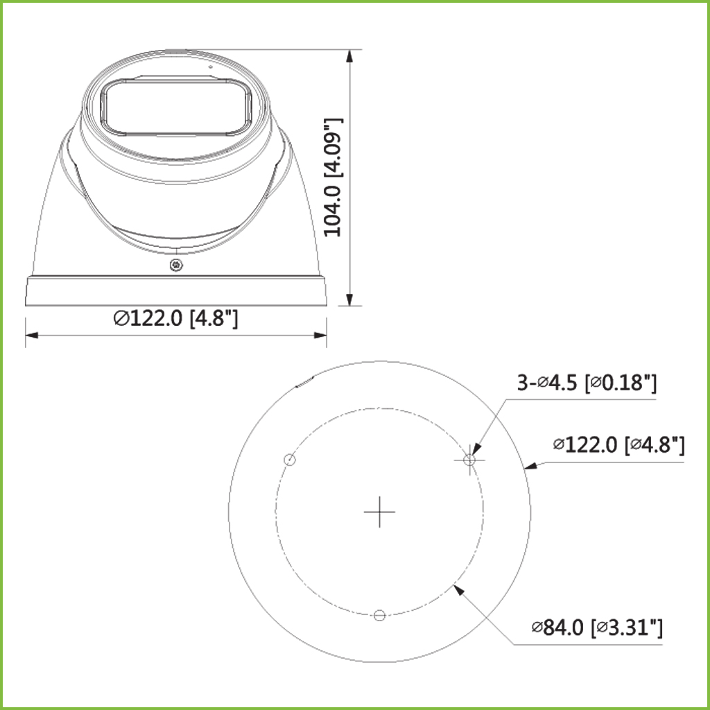 Domo HDCVI 4M DN WDR Starlight+ IR60m 3.7-11mm VFM IP67 AUDIO MIC
