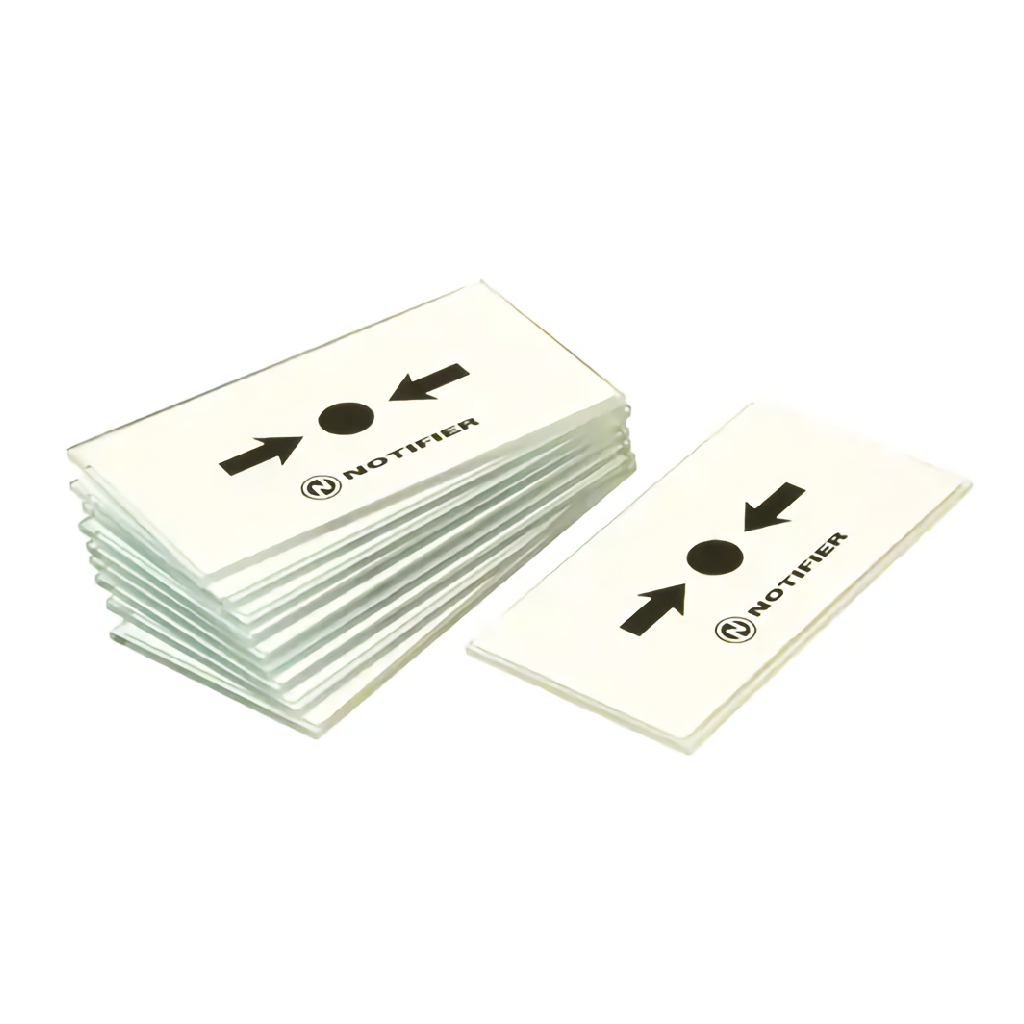 Paquete de 10 unidades de cristales de recambio para pulsadores de la serie KAC