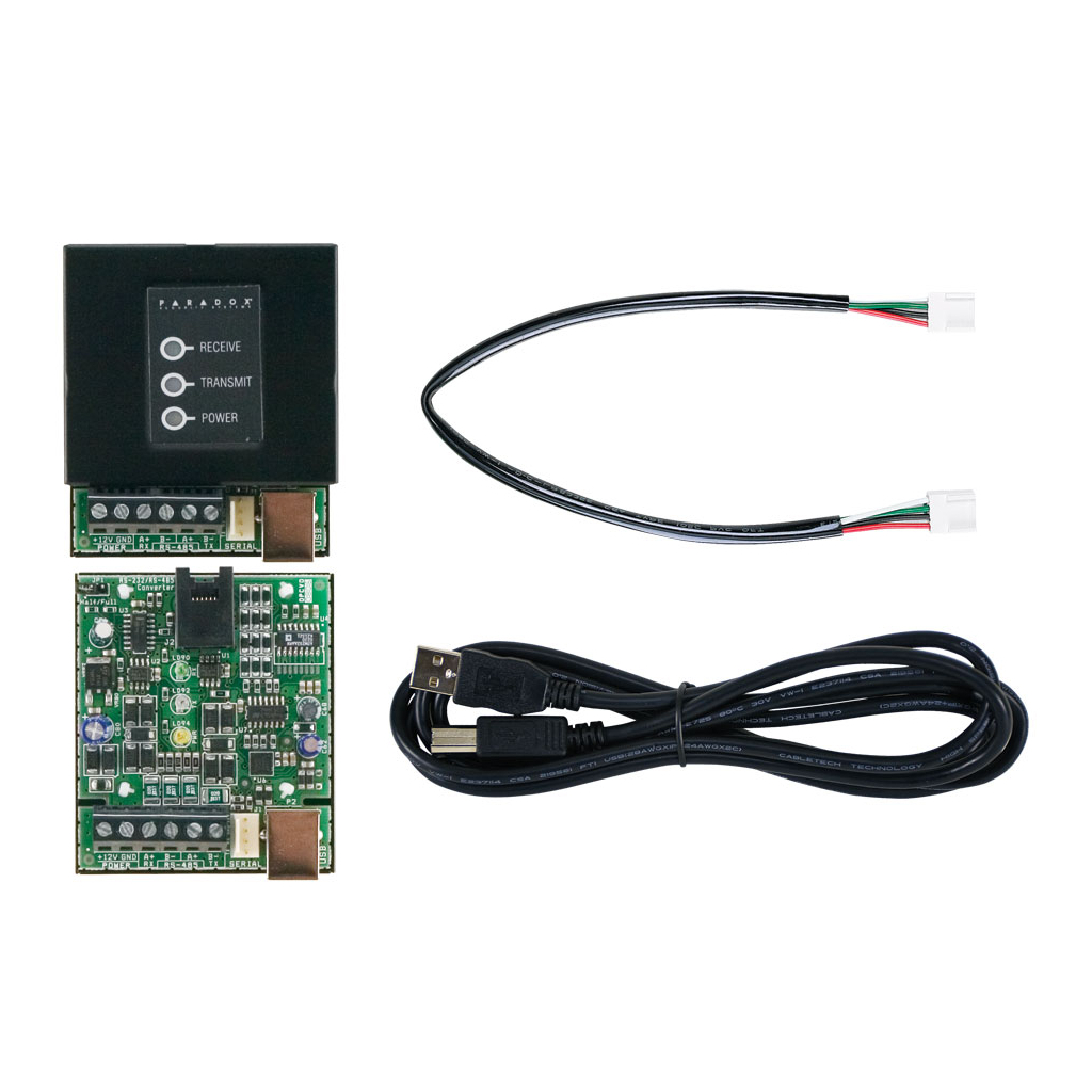 Convertidor  RS485/RS232. Puerto USB y DB-9. Permite conexión desde PC a 300m del panel. 