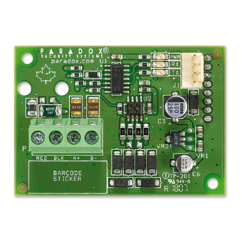Convertidor Plug-IN RS485. Permite la conexión de PC250 a 300m del panel. 