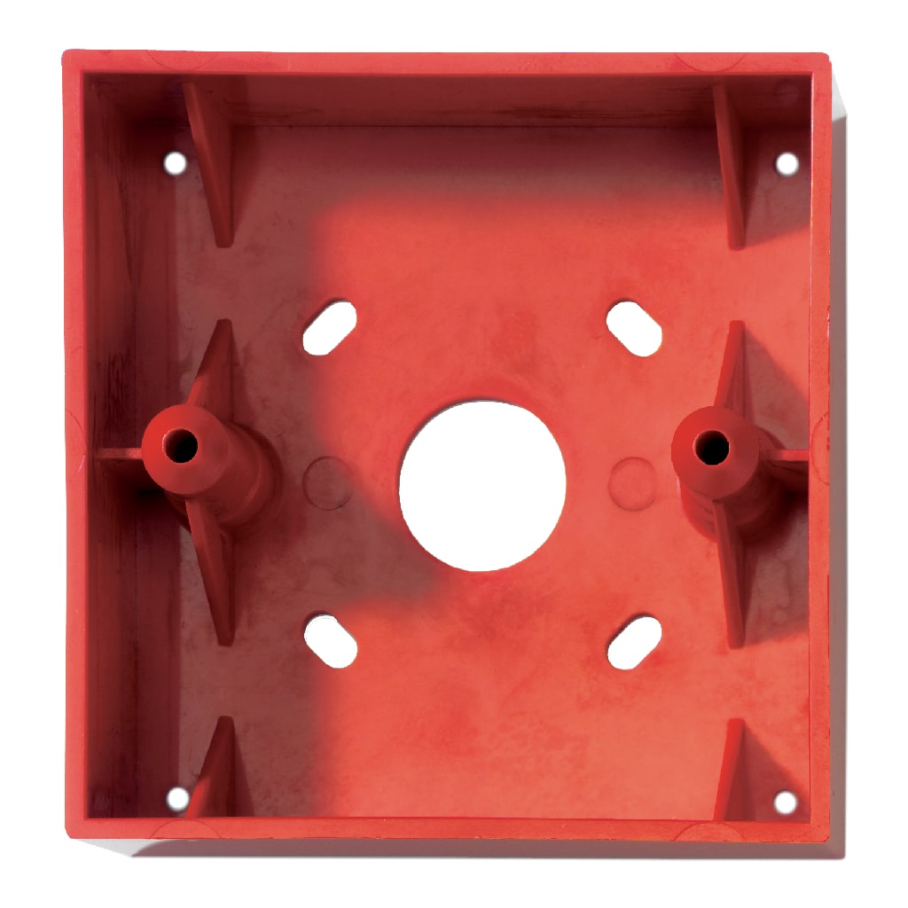 Zócalo base montaje en superficie sin terminales. Color rojo