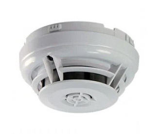 Detector óptico de humo con cámara óptica de alta sensibilidad. Color blanco.