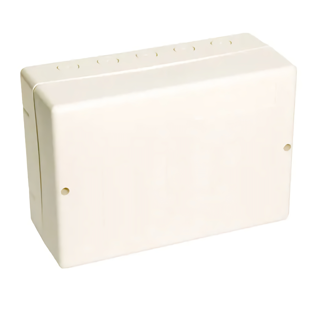 Caja en ABS antiestática y ignífuga V0. Color marfil. Permite albergar 6 módulos serie M7xx