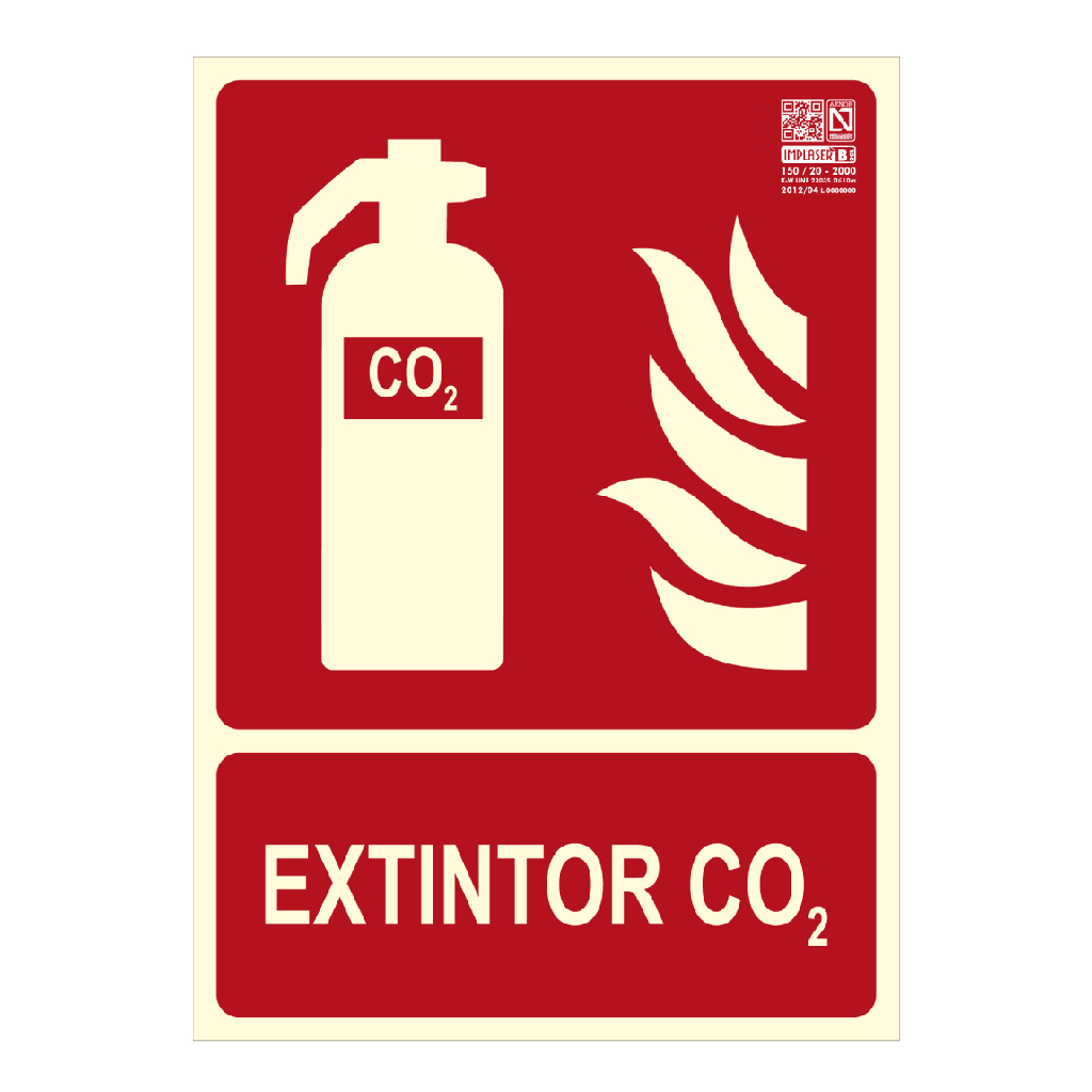 Señal extintor CO2 29,7x21cm