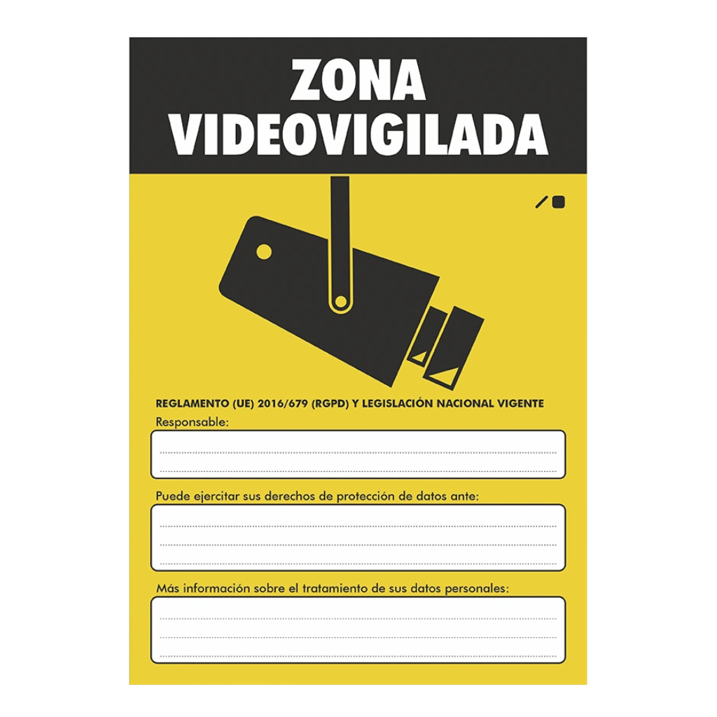Placa para RGPD en PVC Genérica ESP Tamaño A4