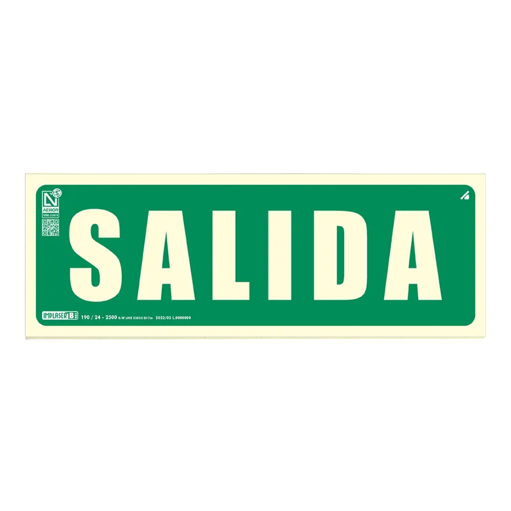 Señal salida 29,7x10,5cm. Observación reducida a 7m